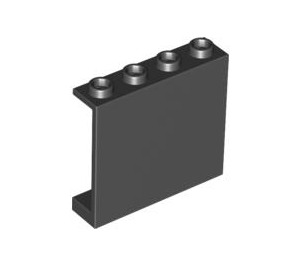 LEGO Black Panel 1 x 4 x 3 without Side Supports, Hollow Studs (4215 / 30007)