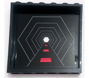 LEGO Black Panel 1 x 6 x 5 with Corridor Sticker (59349)