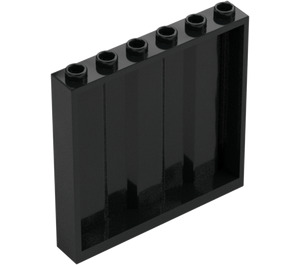 LEGO Musta Paneeli 1 x 6 x 5 jossa Corrugation (23405)