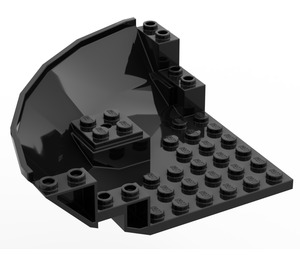 LEGO Black Panel 10 x 10 x 2.3 Inverted Corner Quarter (30201)