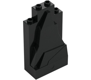 LEGO Black Panel 2 x 4 x 6 Rock (33458 / 54782)