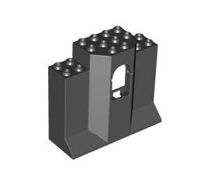 LEGO Zwart Paneel 3 x 8 x 6 met Venster (48490)