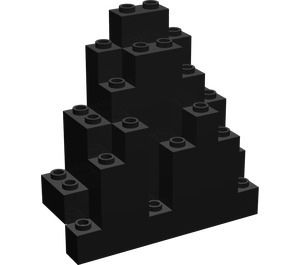 LEGO Black Panel 3 x 8 x 7 Rock Triangular (6083)