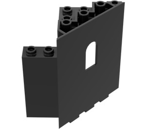 LEGO Black Panel 6 x 6 x 6 Corner with Window (6055)