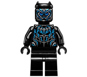 LEGO Schwarz Panther mit Blau Highlights Minifigur