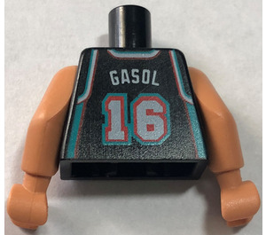 LEGO Negro Pau Gasol, Memphis Grizzlies, Road Uniform