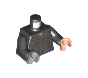 LEGO Negro Peter Pettigrew con Negro Traje y Gris Derecha Mano Minifigura Torso (973 / 76382)