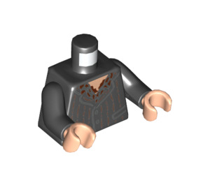 LEGO Schwarz Peter Pettigrew mit Schwarz Anzug Minifigur Torso (973 / 76382)