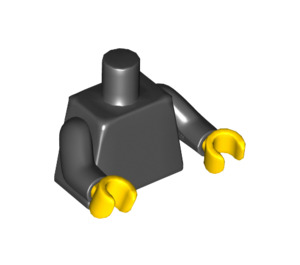 LEGO Black Plain Torso with Black Arms and Yellow Hands (973 / 76382)