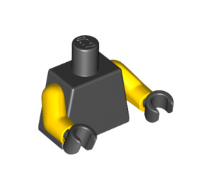 LEGO Schwarz Schmucklos Torso mit Gelb Arme und Schwarz Hände (973 / 76382)