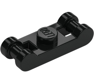 LEGO Schwarz Platte 1 x 1 mit Zwei Stange Griffe (78257)