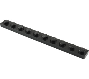 LEGO Noir assiette 1 x 10 (4477)