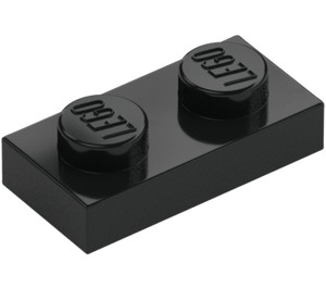 LEGO Negro Placa 1 x 2 (3023 / 28653)