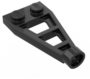 LEGO Black Plate 1 x 2 Triangle with Stud Hole (4596)