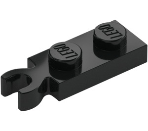 LEGO Sort Plade 1 x 2 med klip (78256)