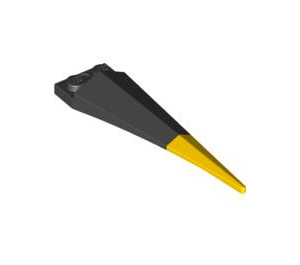 LEGO Negro Placa 1 x 2 con Flexible Amarillo Tip (61406)