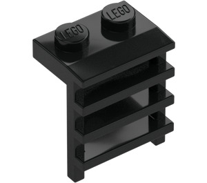 LEGO Black Plate 1 x 2 with Ladder (4175 / 31593)