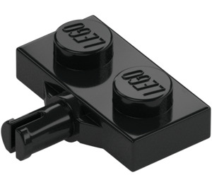 LEGO Svart Plate 1 x 2 med Hjul Holder uten forsterket underside (21445)