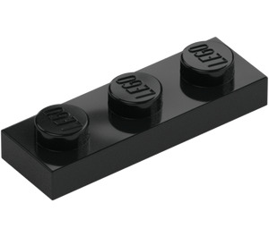 LEGO Schwarz Platte 1 x 3 (3623)