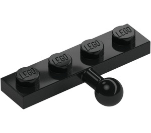 LEGO Black Plate 1 x 4 with Ball Joint (3184)