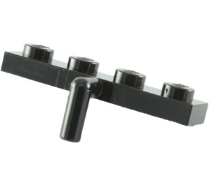 LEGO Schwarz Platte 1 x 4 mit Downwards Bar Griff (29169 / 30043)