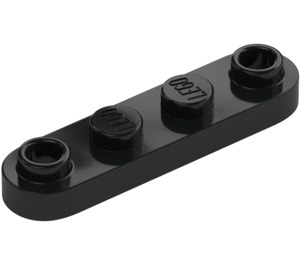 LEGO Schwarz Platte 1 x 4 mit Abgerundete Enden (77845)