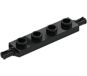 LEGO Noir assiette 1 x 4 avec Roue Holders (2926 / 42946)