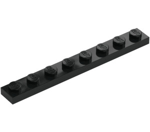 LEGO Negro Placa 1 x 8 (3460)