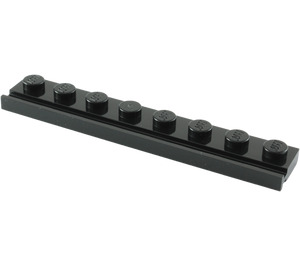 LEGO Zwart Plaat 1 x 8 met Deur Rail (4510)