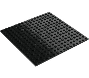 LEGO Nero Piastra 16 x 16 con nervature inferiori (91405)