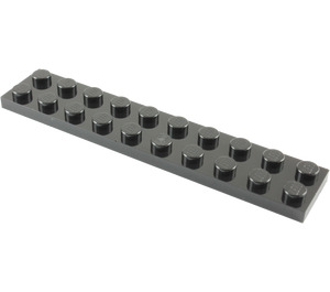 LEGO Schwarz Platte 2 x 10 (3832)