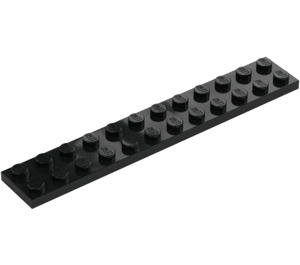 LEGO Černá Deska 2 x 12 (2445)