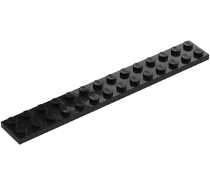 LEGO Zwart Plaat 2 x 14 (91988)