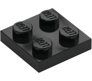 LEGO Black Plate 2 x 2 (3022 / 94148)