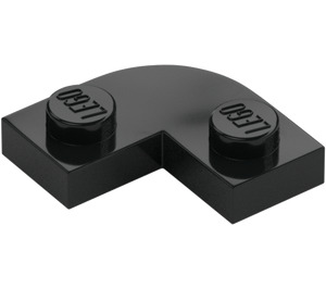 LEGO Black Plate 2 x 2 Round Corner (79491)