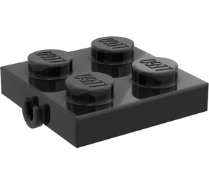 LEGO Black Plate 2 x 2 with Axle Brackets