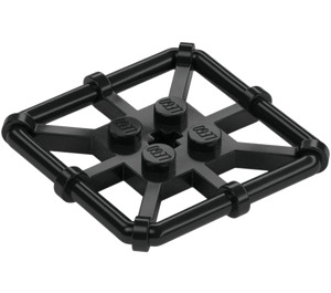 LEGO Noir assiette 2 x 2 avec Barre Cadre Rectangular (30094)