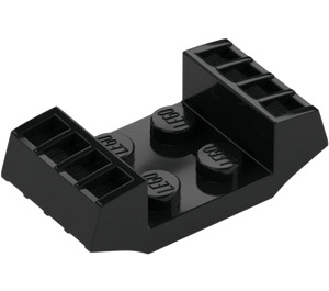 LEGO Musta Levy 2 x 2 jossa Korotettu Grilles (41862)