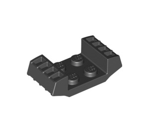 LEGO Noir assiette 2 x 2 avec Raised Grilles (41862)