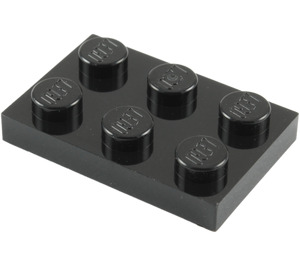 LEGO Noir assiette 2 x 3 (3021)
