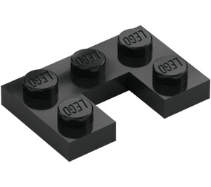 LEGO Negro Placa 2 x 3 con Cut Out (73831)