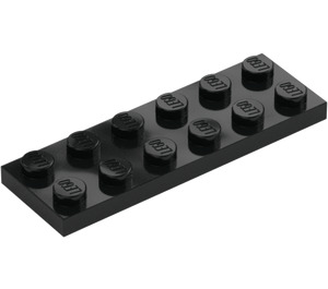 LEGO Zwart Plaat 2 x 6 (3795)