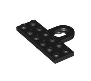 LEGO Black Plate 2 x 6 with Picture Hook (78168)