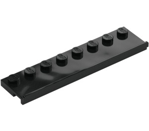 LEGO Nero Piastra 2 x 8 con Porta Guida (30586)