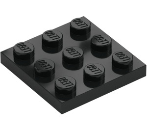 LEGO Zwart Plaat 3 x 3 (11212)