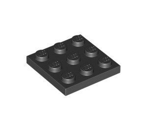 LEGO Noir assiette 3 x 3 (11212)