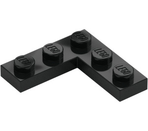 LEGO Black Plate 3 x 3 Corner (77844)