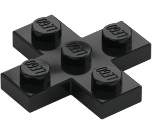 LEGO Black Plate 3 x 3 Cross (15397)