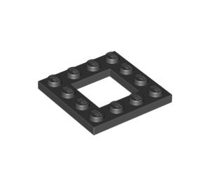 LEGO Zwart Plaat 4 x 4 met 2 x 2 Open Midden (64799)