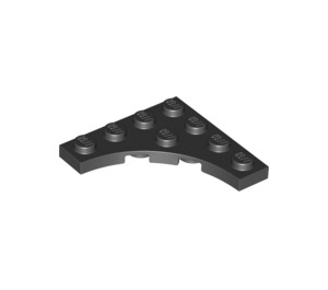LEGO Zwart Plaat 4 x 4 met Circular Cut Out (35044)
